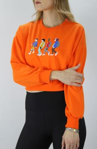 Nakışlı Sweat Turuncu - 140.993.