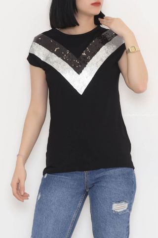 Pul Detaylı Bluz Siyah - 11275.599.