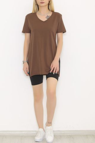 Penye Tunik Tişört Kahve - 1062.275.