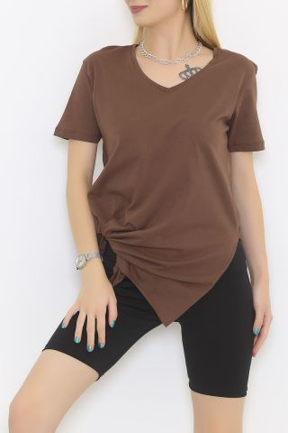 Penye Tunik Tişört Kahve - 1062.275.