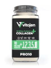 Vitojen Pro10 Kolajen Ve 10 Milyar Probiyotik | Prebiyotik Lifli Kolojen | 5 Tip Tavuk Menşei Tip 2 Kolejen