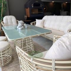 Paris Üçlü Rattan Oturma Grubu