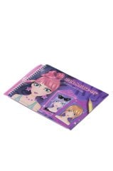 Fun Wood Özel Baskılı Tasarım Defteri Kalıplı, Çıkartmalı, Boyama Defteri (Saç Ve Makyaj Temalı)