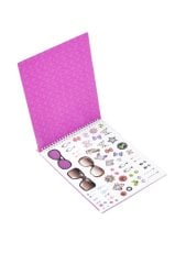 Fun Wood Özel Baskılı Tasarım Defteri Kalıplı, Çıkartmalı, Boyama Defteri (Saç Ve Makyaj Temalı)