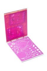 Fun Wood Özel Baskılı Tasarım Defteri Kalıplı, Çıkartmalı, Boyama Defteri (Saç Ve Makyaj Temalı)