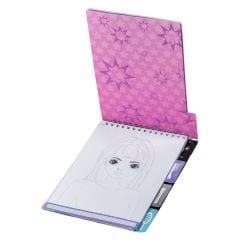 Fun Wood Özel Baskılı Tasarım Defter ( Kalıplı, Çıkartmalı, Boyama, Hobi Defteri) - Saç Ve Makyaj Temalı