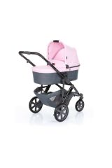 ABC Design Zoom Tin İkiz Bebek Arabası Rose Portbebe Set