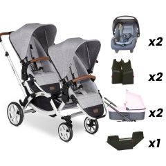 ABC Design Zoom Graphite Grey Full Set(Jixy Antrasit,Rose Portbebe)