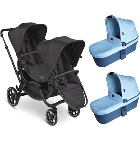 Zoom Ink - İkiz Bebek Arabası Portbebeli Set (ABC Design İkiz Bebek Arabası + ABC Design Ice Portbebe)