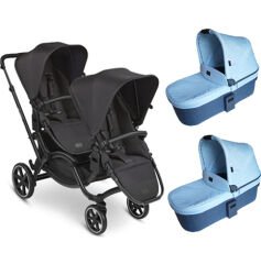 Zoom Ink - İkiz Bebek Arabası Portbebeli Set (ABC Design İkiz Bebek Arabası + ABC Design Ice Portbebe)