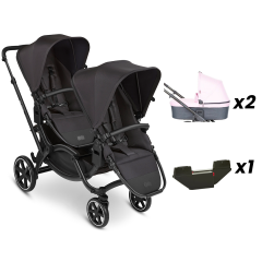 Zoom Ink - İkiz Bebek Arabası Portbebeli Set (ABC Design İkiz Bebek Arabası + ABC Design Rose Portbebe)