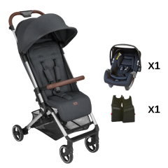 Ping Storm - Kabin Boy Bebek Arabası Travel Set (Jixy Siyah Ana Kucağı ile)