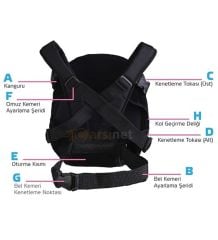 Panda Desenli Bebek Kanguru DH.WOY4003