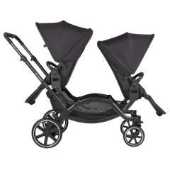 ABC Design Zoom2 Coal Travel Set - Özel Seri İkiz Bebek Arabası Antrasit Ana Kucaklı Seyahat Seti