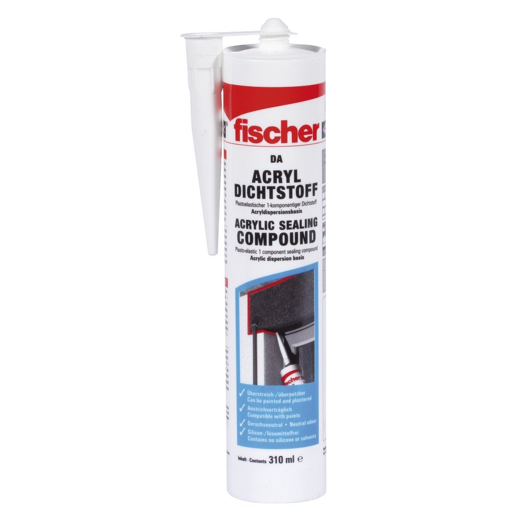 Fischer DA Akrilik Mastik Beyaz 280 ml (553030)