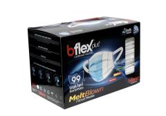 BFLEX-PLUS 3 Katlı Melt Blown Filitre Burun Telli Cerrahi Maske Yumuşak Elastik Kulaklı 50'li Paket (MAVİ)