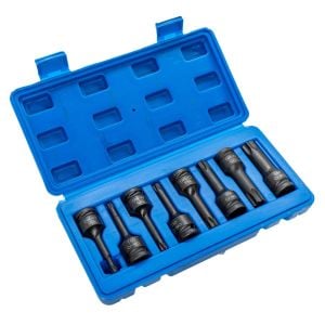 NEXON 6018 Havalı Lokmalı Altı Köşe Torx Allen Takım 1/2'' Uzun 8 Parça