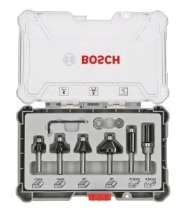 BOSCH 6 mm Saplı Profesyonel Ahşap Freze Bıçak Seti 6 Parça (2607017468)