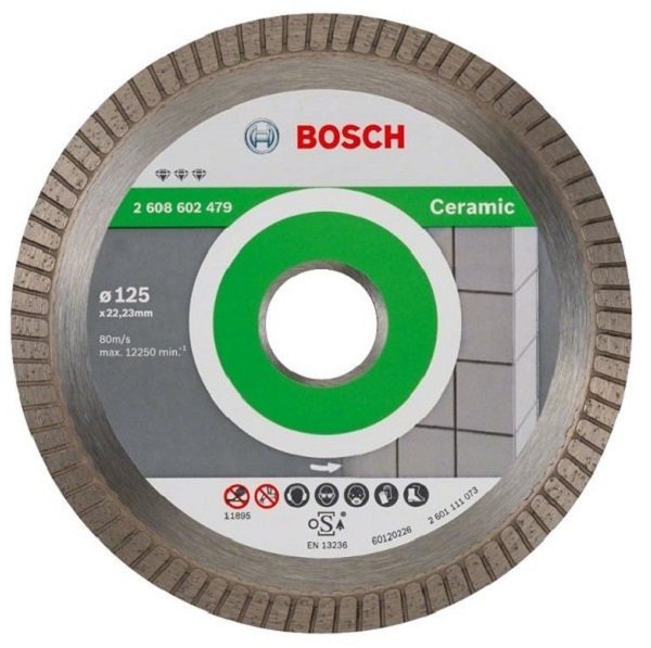 BOSCH Porselen-Seramik İçin Elmas Testere 125 mm (Temiz Kesim İçin)