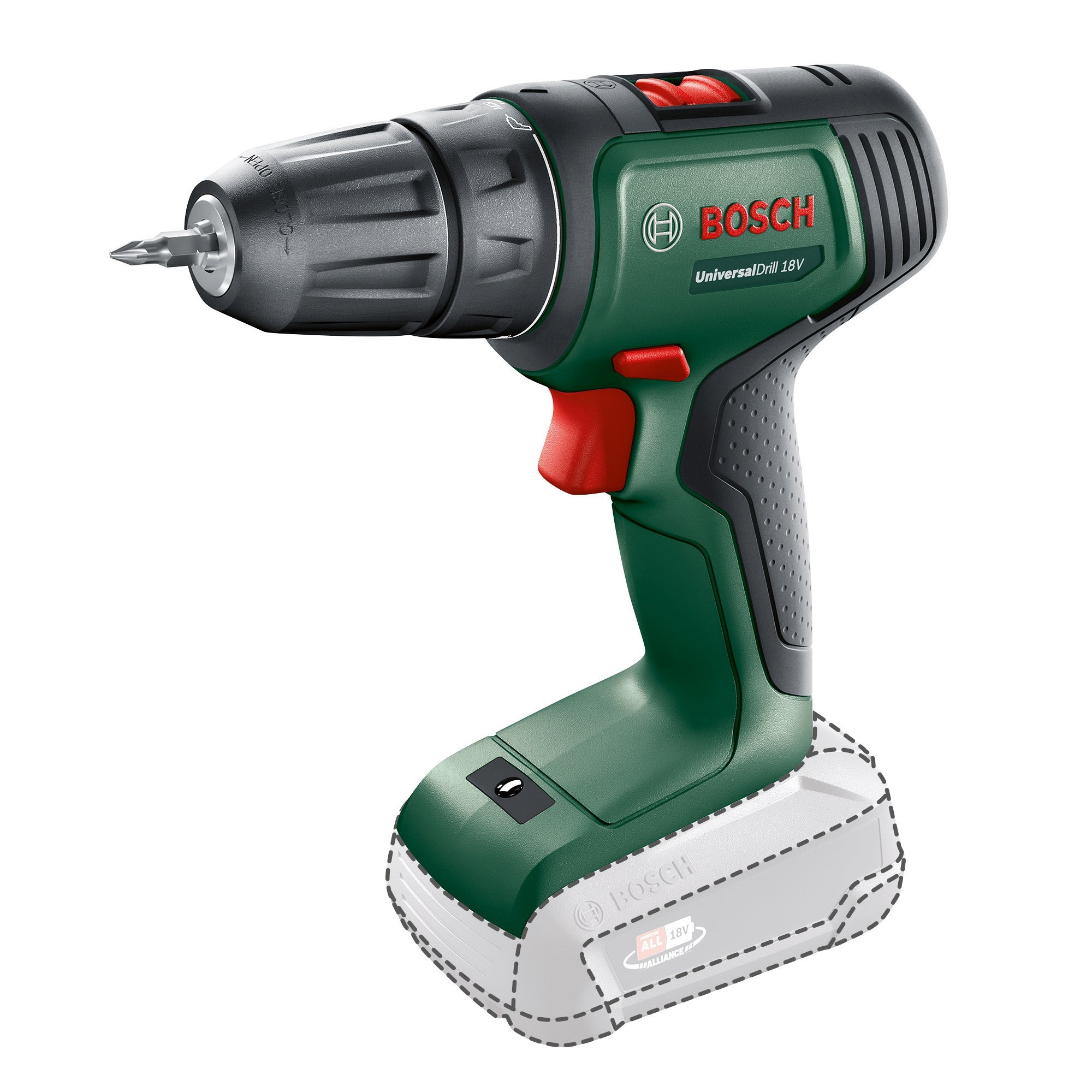 BOSCH UniversalDrill 18V Şarjlı Matkap (Akü ve Şarj Aleti Hariç)