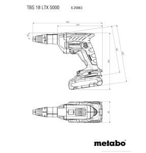 METABO TBS 18 LTX BL5000 Akülü Alçıpan Vidalama 18 Volt