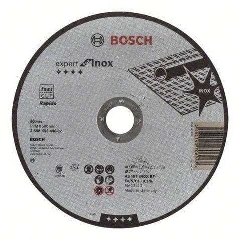 BOSCH 180x1.6 mm Inox Kesme Taşı (Expert For Inox Rapido)