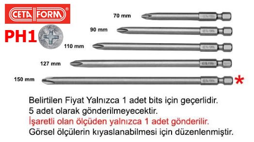 CETA-FORM PH1 x 150 mm Yıldız Bits Uç (CB/1521)