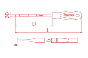 İZELTAŞ 1000V İzoleli Elektrikçi Tornavida 5.5 x 125 mm (4140 17 5512)