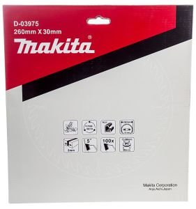 MAKİTA Aluminyum için 260x3.0x30 mm 100 Diş Elmas Daire Testere D-03975