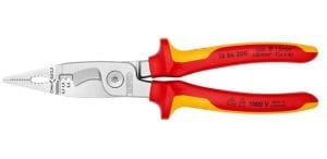 KNIPEX VDE 1000 Volt Çok Fonksiyonlu Elektrikçi Pensesi (1386200)