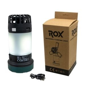 ROX Şarjlı Çok Fonksiyonlu Fanlı Outdoor Kamp Feneri 350 Lümen (153ROX0218)