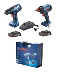 BOSCH GSR 180 LI + GDX 180 LI Şarjlı Matkap ve Vidalama Seti (06019G5222)