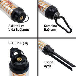 ROX Outdoor Ambiyans Işıklı Şarjlı Kamp Feneri 360 Lümen (153ROX0265)