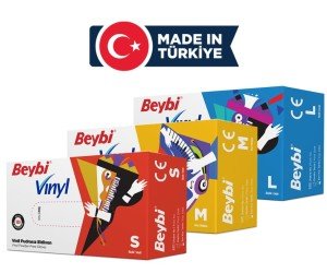 BEYBİ VINYL Pudrasız Muayene Eldiveni M Beden (100 Adet)