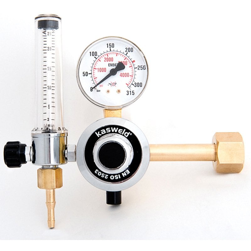 KASWELD 2304-F1 Tek Flowmetreli Co2 Karbondioksit Basınç Düşürücü Regülatör