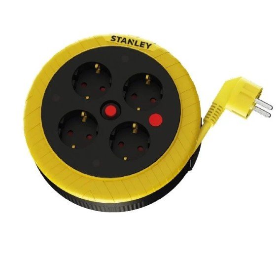 Stanley ST- H Kompakt Serisi IP20 4 Soketli 5 Metre Makaralı Kablo