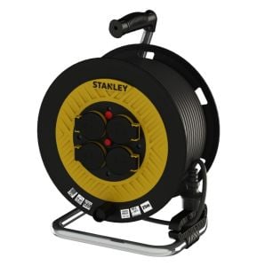 Stanley STP2525RNF Makaralı Kablo Kauçuk 25 Mt, 3x2.5mm, 4 Priz IP44