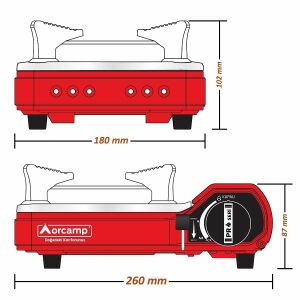 ORCAMP CK506 Mini Kamp Ocağı - Kırmızı