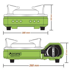 ORCAMP CK506 Mini Kamp Ocağı - Yeşil