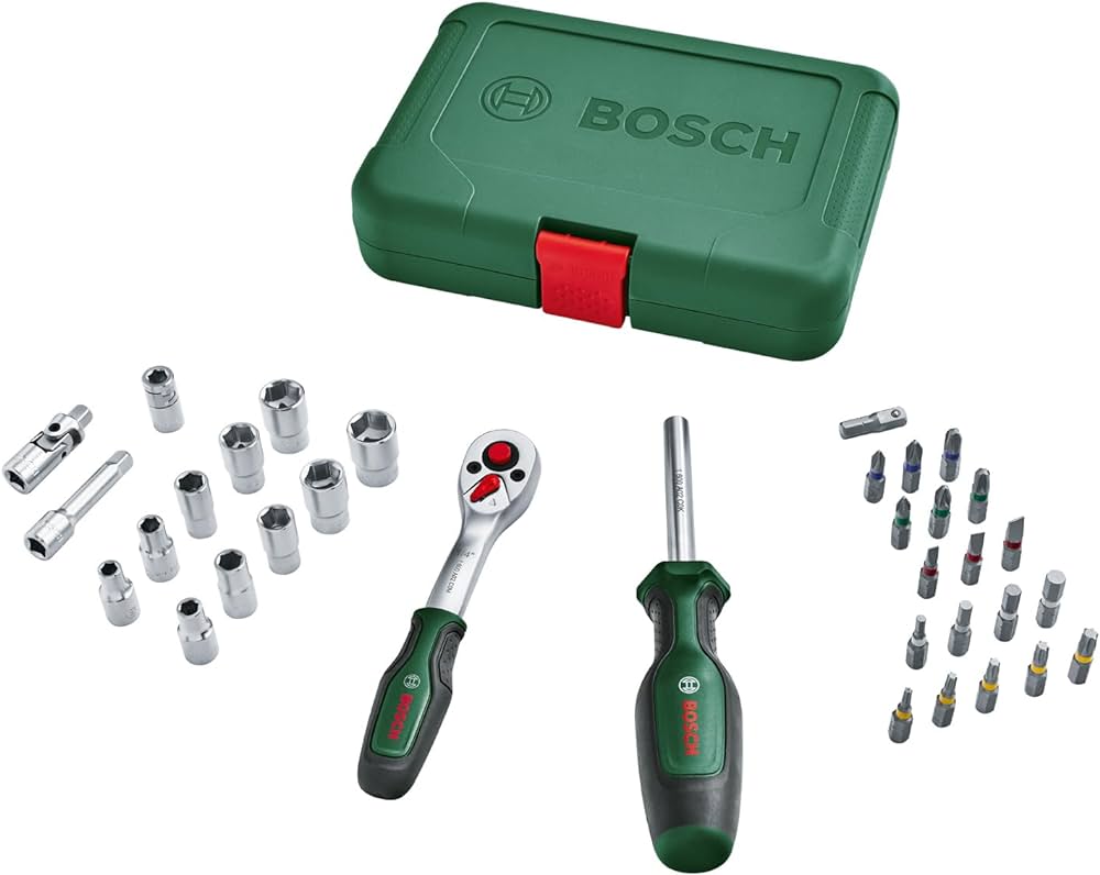 BOSCH 34 Parça Cırcırlı Tornavida ve Lokma Takımı (1600A02BY1)