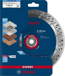 BOSCH Expert MultiMeterial Yapı Malzemeleri İçin Elmas Testere 180 mm