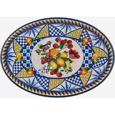 Mavi Melamin Servis Tabağı 50 cm