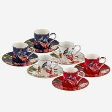 Mix Porselen Kahve Fincan Seti 90 ml