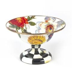 Flower Market Small Compote - White