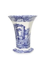 Spode Mavi Beyaz Porselen Vazo