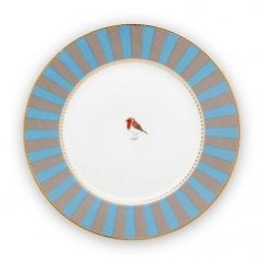 Love Birds Tabak 17 Cm, Mavi / Haki