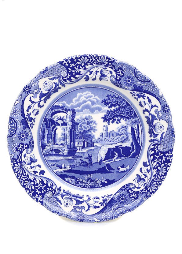 Spode Blue Italian Porselen Yemek Tabağı