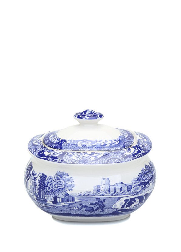 Spode Blue Italian Porselen Şekerlik