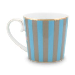 Love Birds Büyük Boy Mug, Mavi / Haki 250 ML
