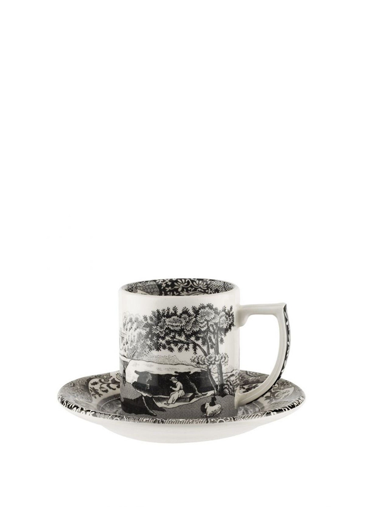 Spode Black Italian Porselen Espresso Fincanı